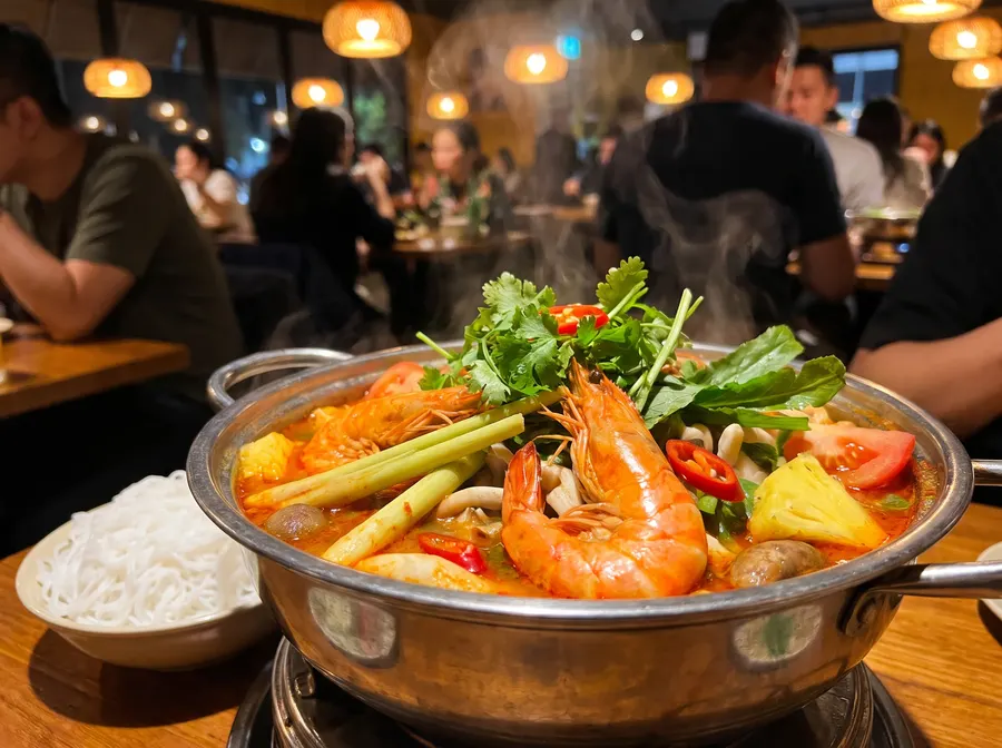 Lẩu tôm chua cay